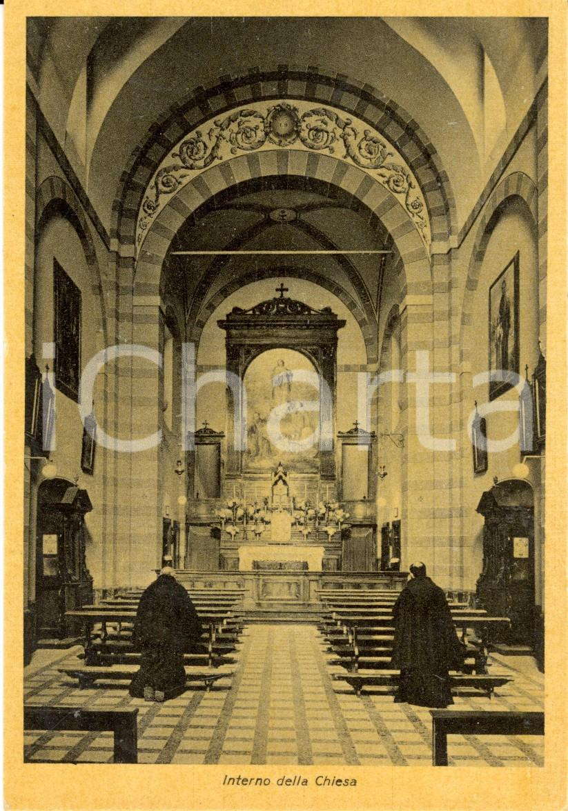 Cartolina originale da collezione 1940 ca LOVERE BG Convento dei CAPPUCCINI  Interno chiesa Cartolina FG NV 1