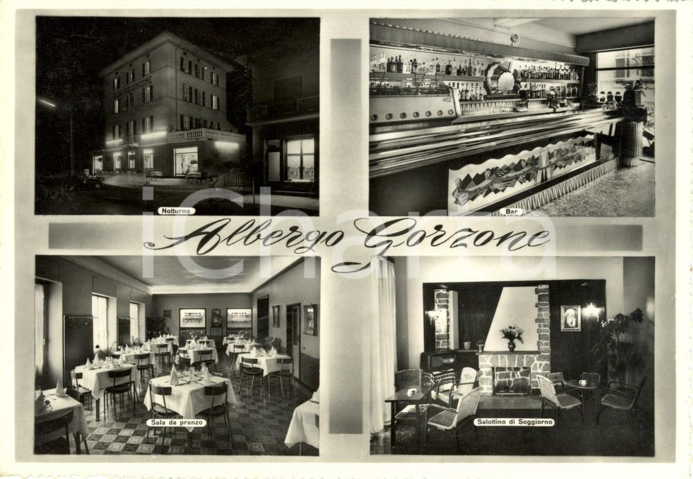 Cartolina originale da collezione 1956 BOARIO TERME BS Vedutine stanze dell Albergo GORZONE Cartolina FG VG 1