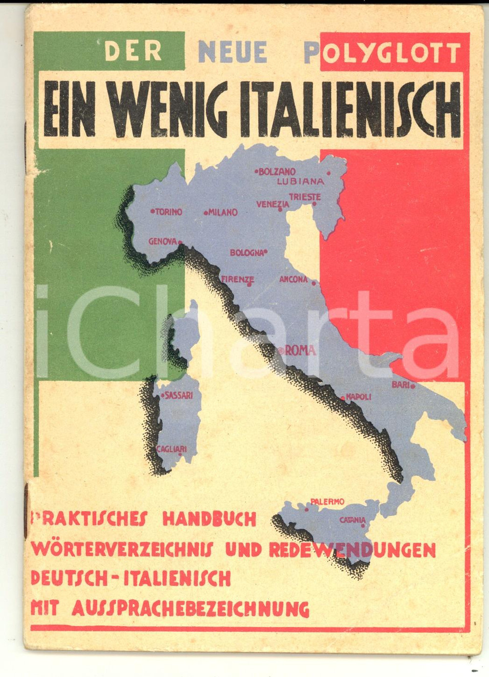 Libro, pubblicazione d epoca 1942 Der neue polyglott  Ein wenig Italienisch Ed. Guide NOVI LIGURE 1
