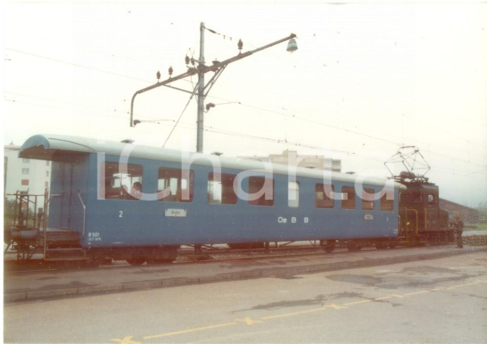Fotografia d epoca originale 1975 ca SVIZZERA OensingenBalstahlBahn Locomotiva OeBB 501 Fotografia 1