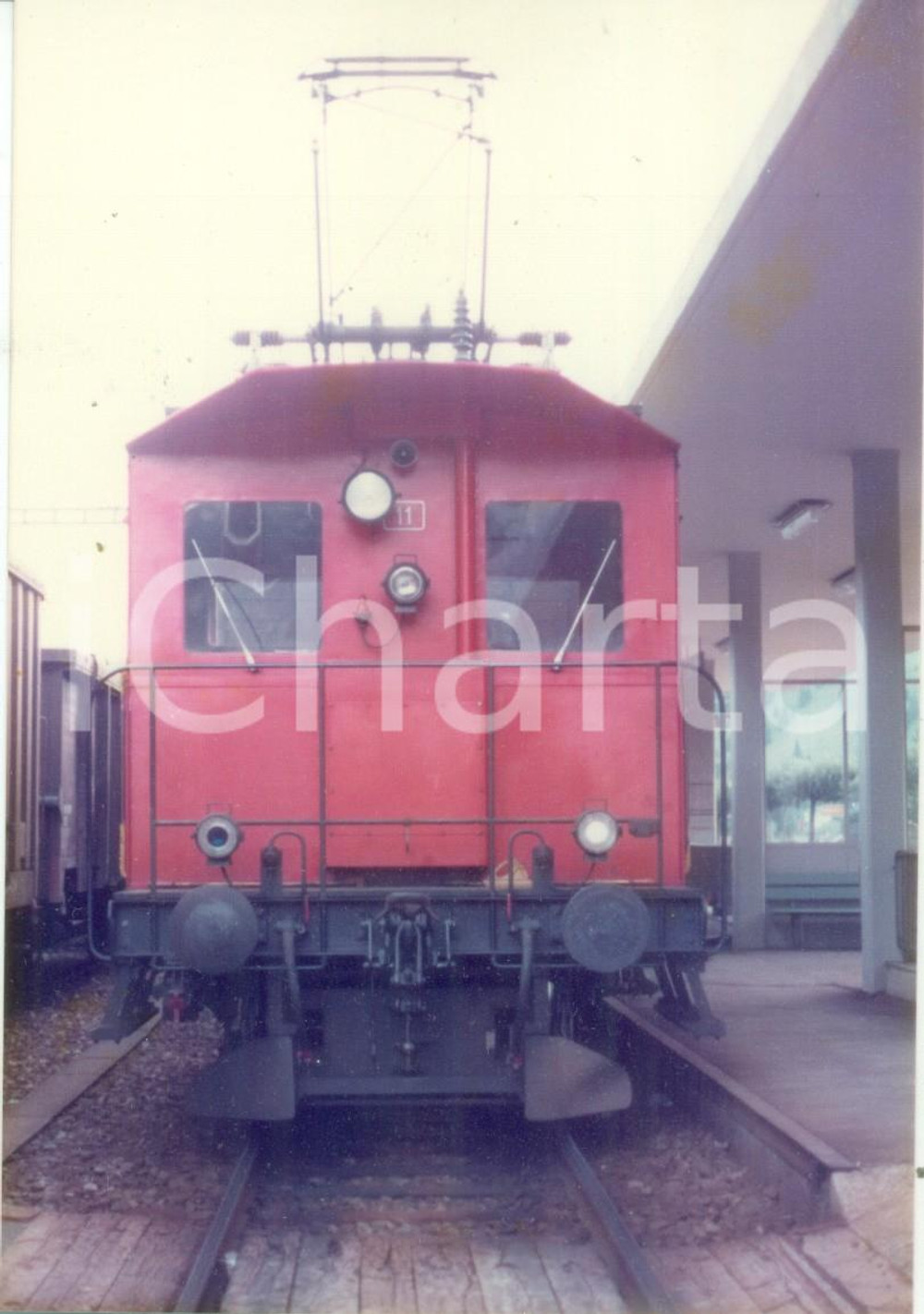 Fotografia d epoca originale 1975 ca SVIZZERA Ferrovie BERNLOTSCHBERGSIMPLON Locomotiva 11 Fotografia 1