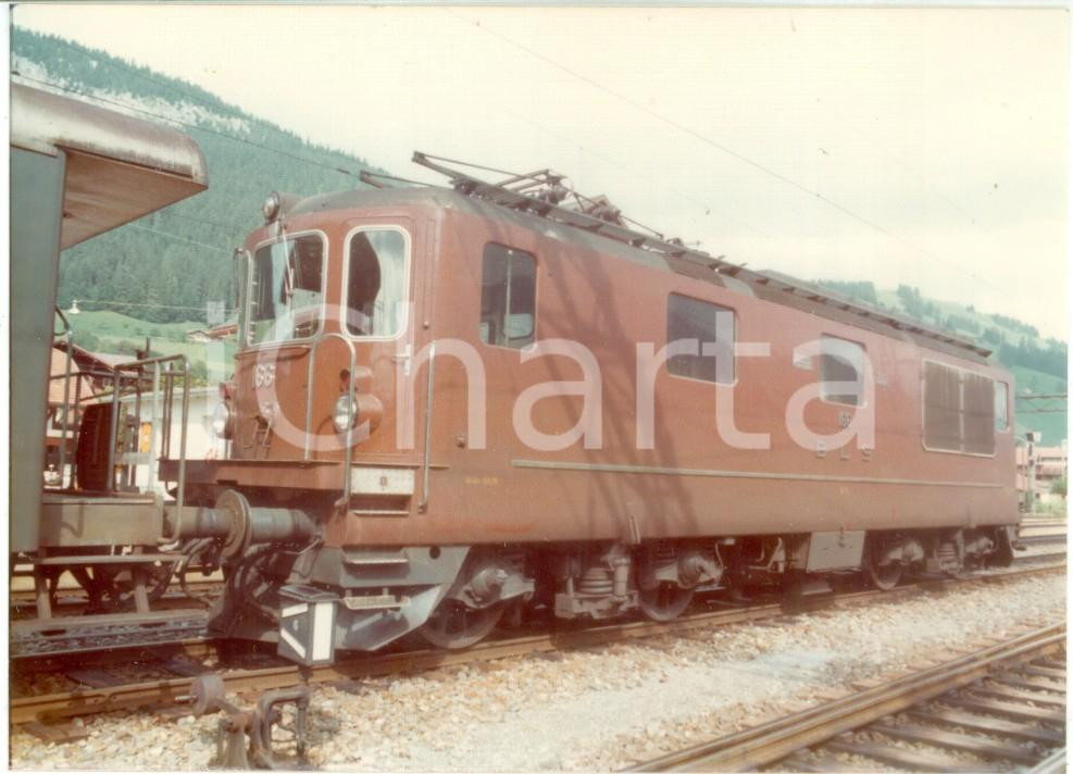 Fotografia d epoca originale 1978 SVIZZERA Ferrovie BERNLOTSCHBERGSIMPLON Locomotiva 166 Fotografia 1