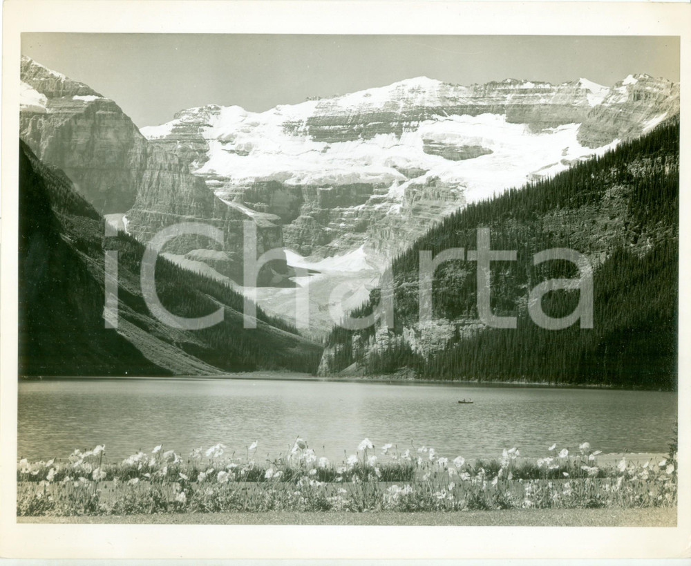 Fotografia d epoca originale 1970 ca ALBERTA CANADA Panorama del Lago LOUISE Vera fotografia 1