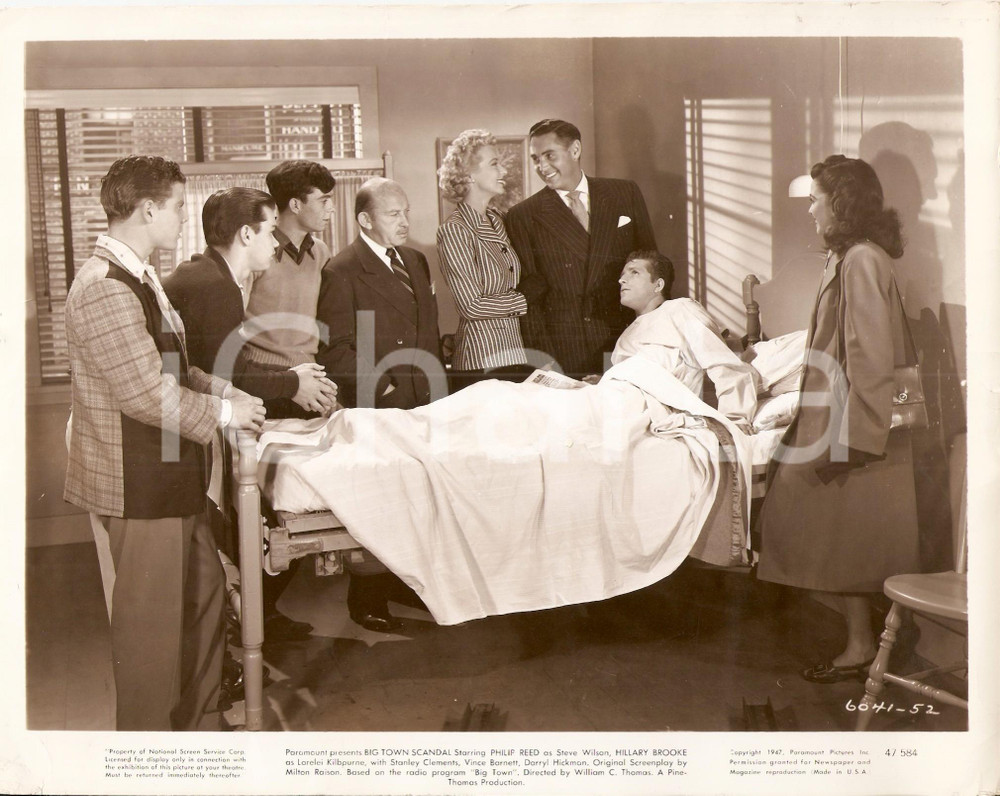 Fotografia d epoca originale 1948 BIG TIME SCORE Stanley CLEMENTS ricoverato in ospedale Foto di scena 1