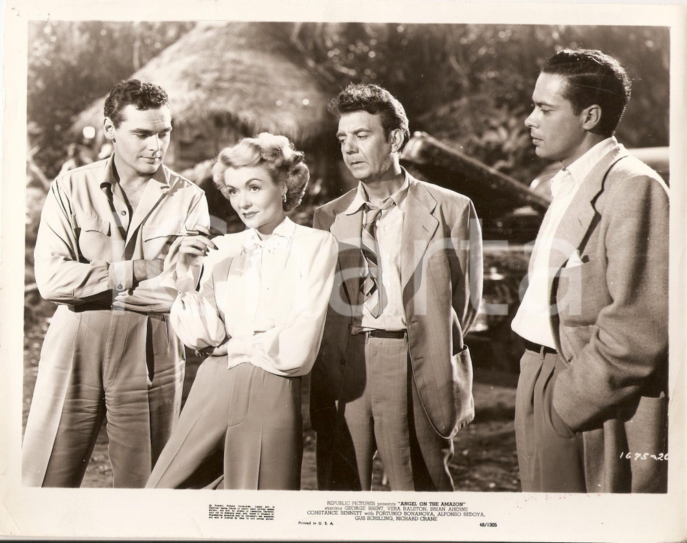Fotografia d epoca originale 1948 ANGEL ON THE AMAZON Constance BENNETT Gus SCHILLING Foto di scena 1