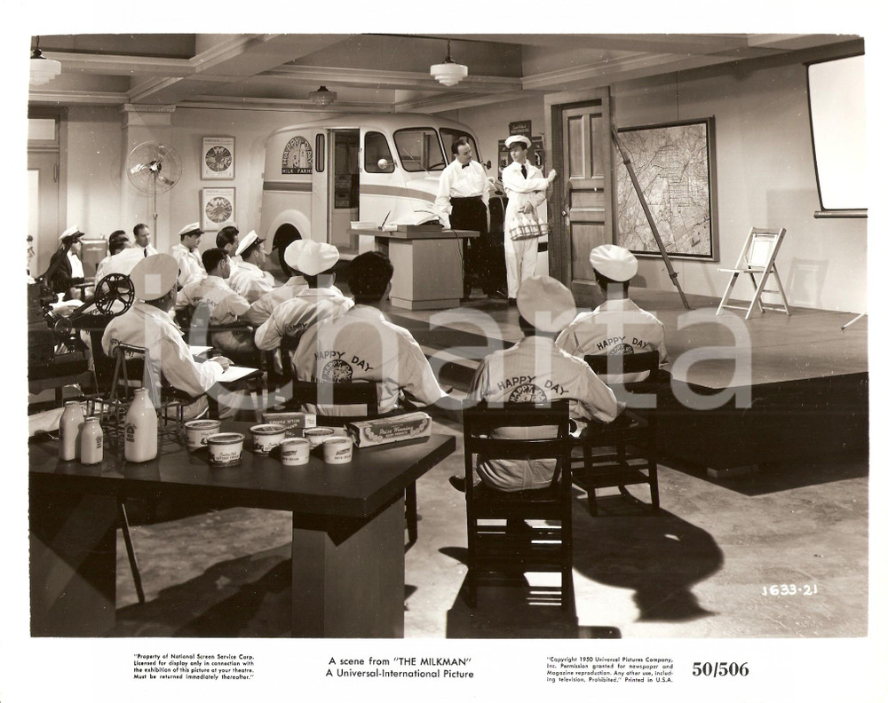 Fotografia d epoca originale 1950 THE MILKMAN Donald O CONNOR tiene corso formazione per lattai Foto di scena 1