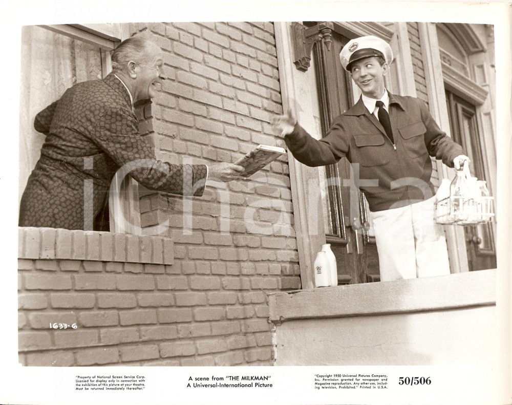 Fotografia d epoca originale 1950 THE MILKMAN Donald O CONNOR consegna latte a domicilio Foto di scena 1