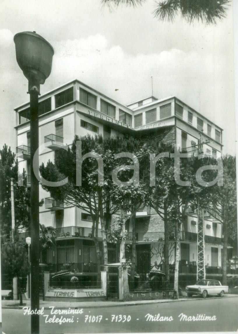 Cartolina originale da collezione 1962 MILANO MARITTIMA RA Veduta dell Hotel TERMINUS Cartolina FG VG 1
