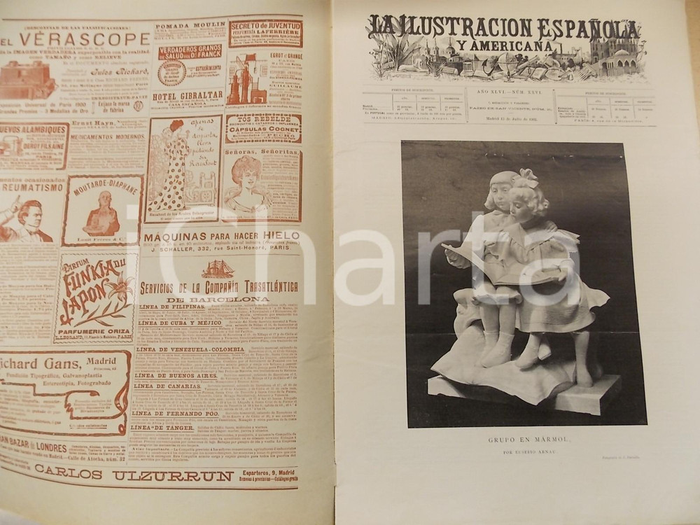 Giornale, rivista storica 1902 LA ILUSTRACION ESPANOLA Christian Diterico GRABBE Sovracoperta nÂ°XXXVI 1