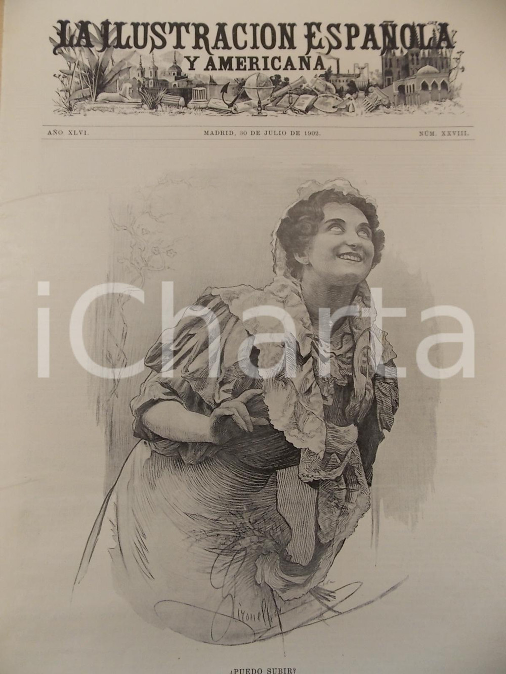Giornale, rivista storica 1902 LA ILUSTRACION ESPANOLA La zarzuela CADIZ  Javier de BURGOS nÂ°XXVIII 1