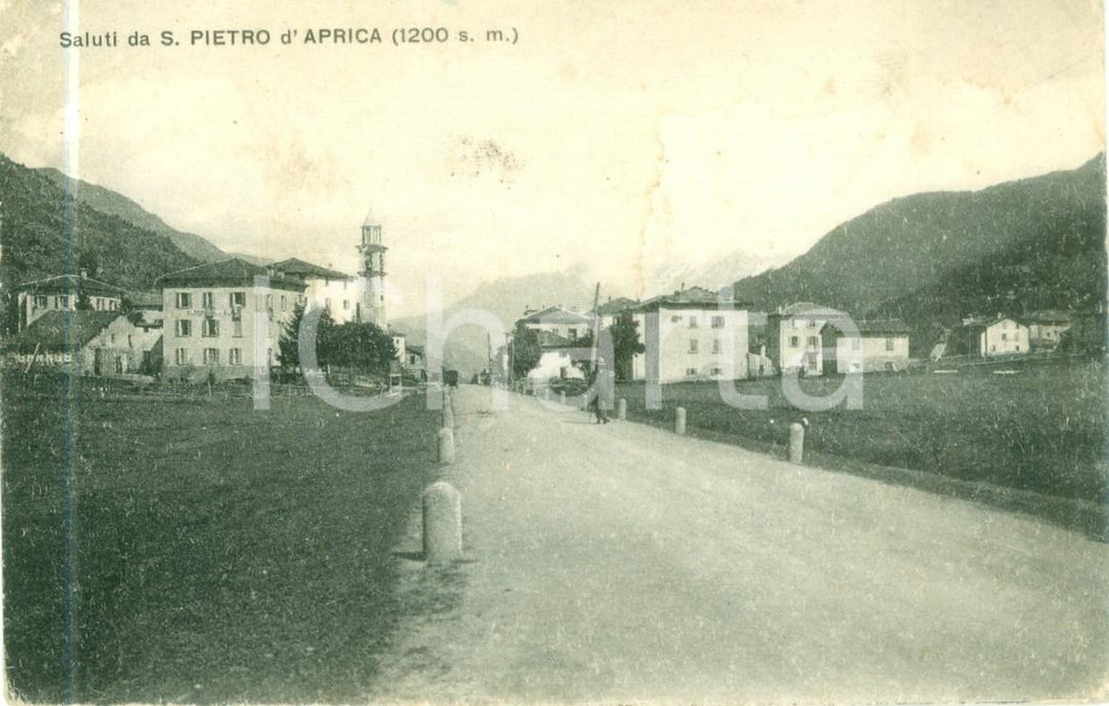 Cartolina originale da collezione 1933 CORTENO GOLGI BS Veduta frazione SAN PIETRO D APRICA Cartolina FP VG 1
