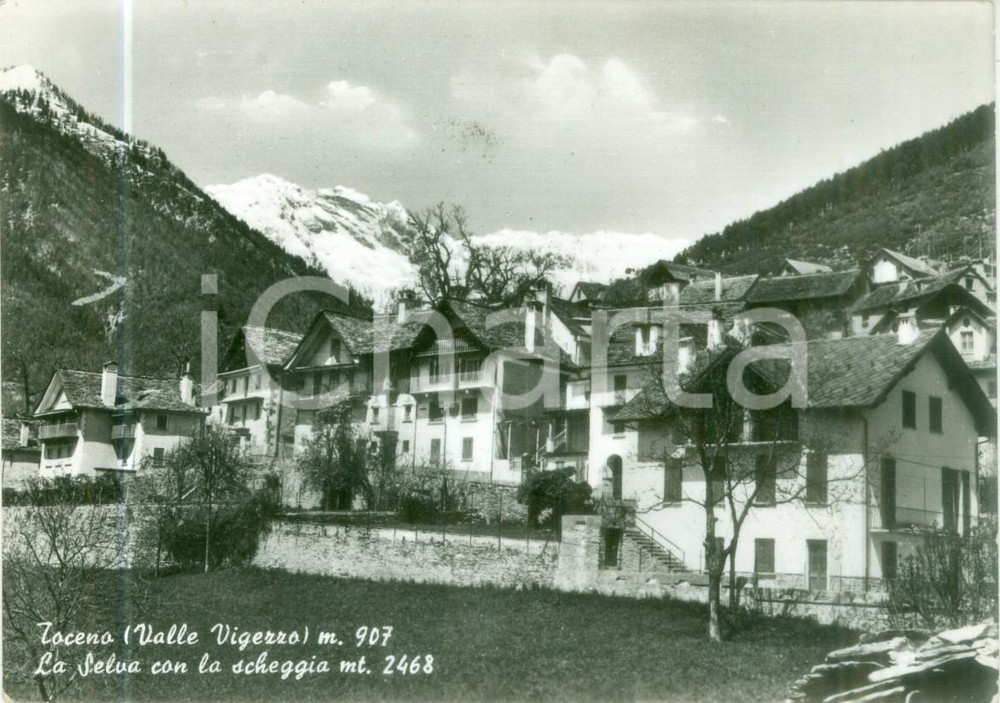 Cartolina originale da collezione 1955 ca TOCENO VB La Selva con la scheggia in Valle VIGEZZO Cartolina FG NV 1