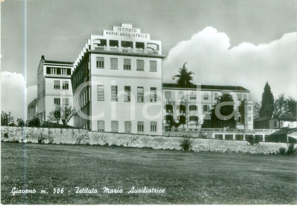 Cartolina originale da collezione 1959 GIAVENO TO Veduta dell Istituto Maria Ausiliatrice Cartolina FG VG 1