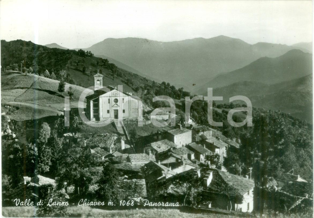 Cartolina originale da collezione 1965 MONASTERO DI LANZO TO Panorama di CHIAVES Valle di Lanzo Cartolina FG VG 1