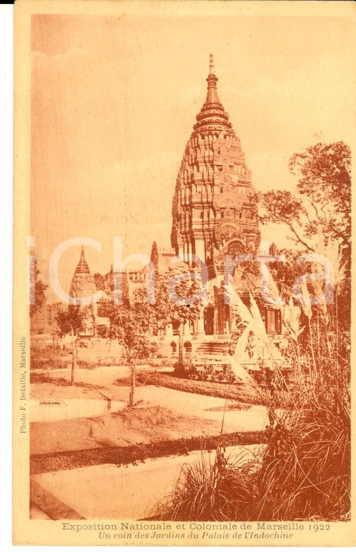 Cartolina originale da collezione 1922 MARSEILLE Exposition Coloniale  Palais de l INDOCHINE Carte postale 1