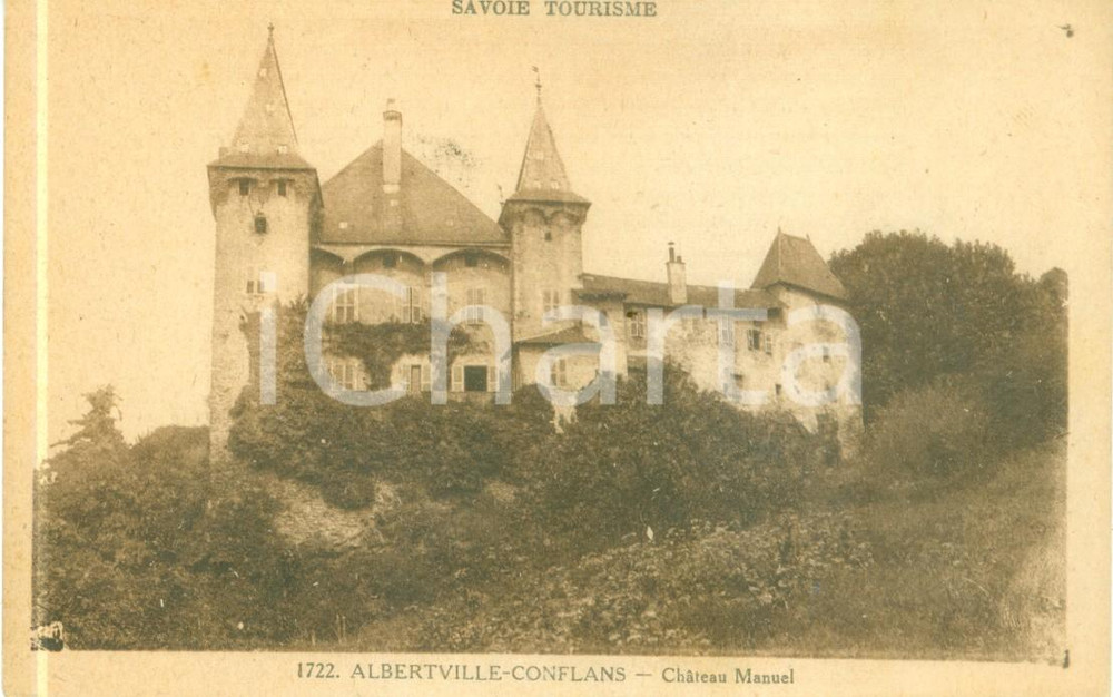 Cartolina originale da collezione 1930 ca ALBERTVILLE FRANCE Chateau MANUEL a CONFLANS Cartolina FP NV 1