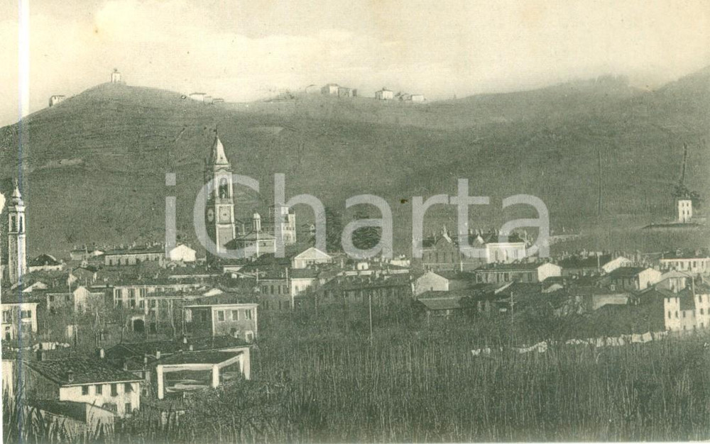 Fotografia d epoca originale 1930 ca BRONI PV Panorama con la chiesa Fotografia GAZZANIGA 1