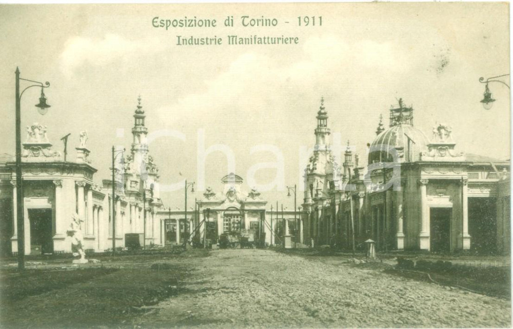 Cartolina originale da collezione 1911 TORINO ESPOSIZIONE INTERNAZIONALE Industrie Manifatturiere Cartolina FP NV 1