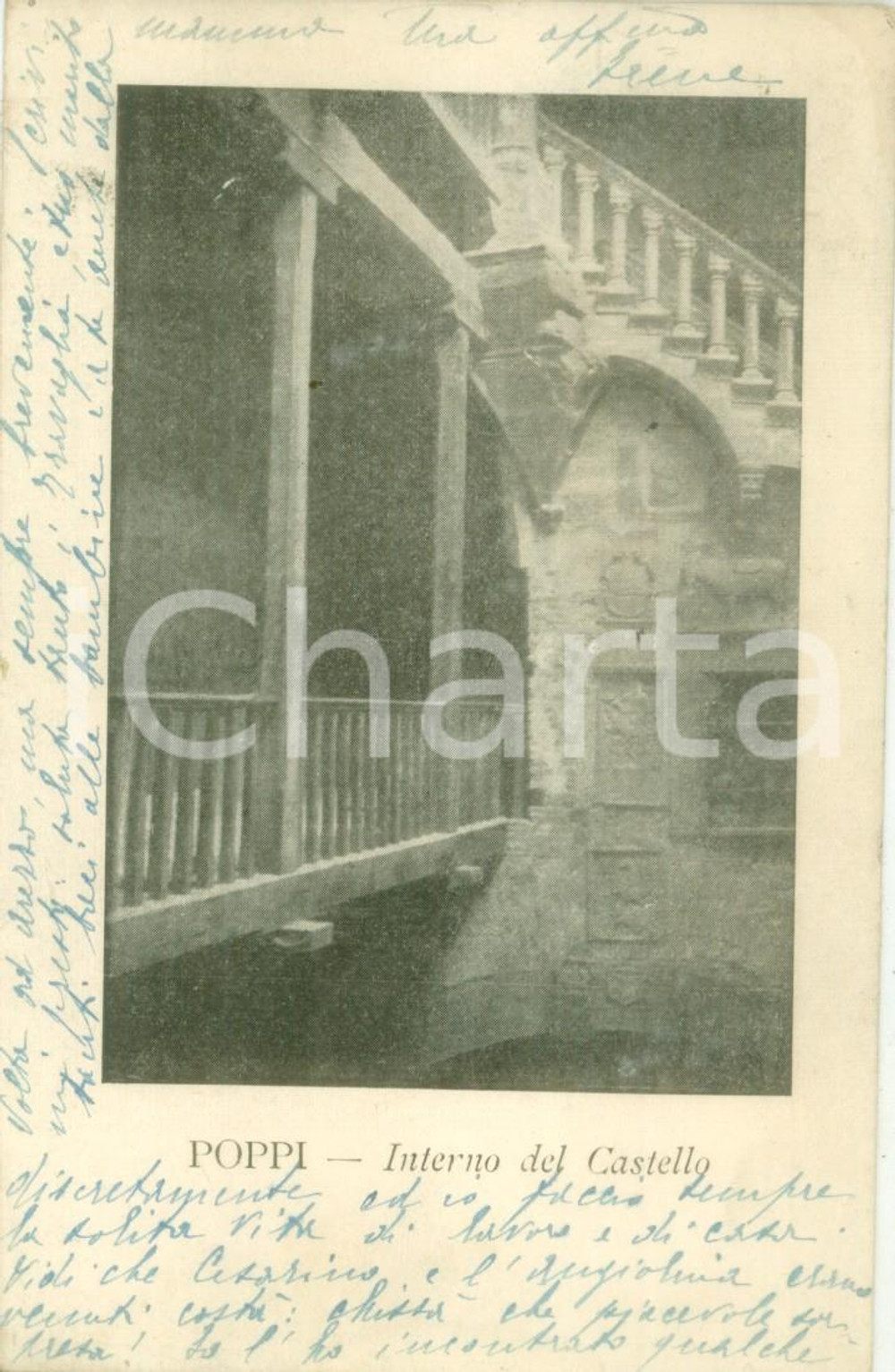 Cartolina originale da collezione 1930 POPPI AR Il Castello dei Conti GUIDI Cartolina FP VG 1