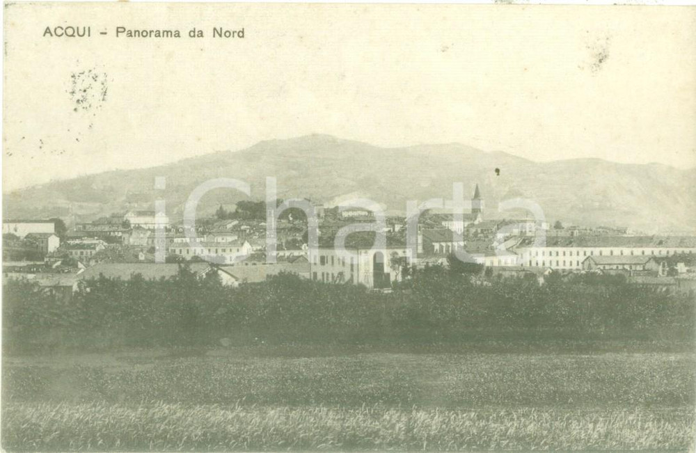 Cartolina originale da collezione 1923 ACQUI TERME AL Panorama preso da Nord Cartolina FP VG 1