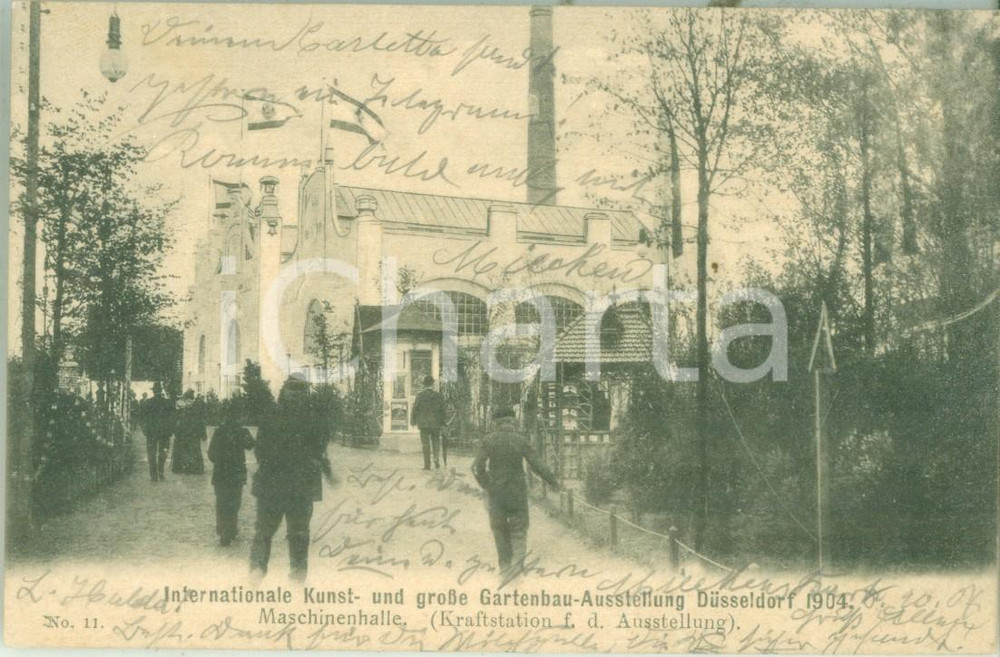 1904 DUSSELDORF Internationale Kunst- und Grosse Gartenbau-Ausstellung Cartolina Cartolina postale d'epoca, originale, autentica, FP, NVCONDIZIONI: FAIR    originale e autentica 1