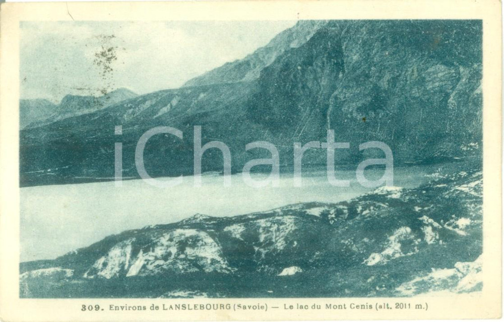 Cartolina originale da collezione 1932 LANSLEBOURGMONTCENIS FRANCE Veduta del Lago Cartolina FP VG 1