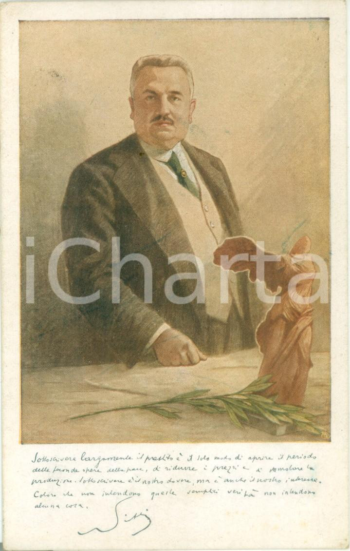 Cartolina originale da collezione 1918 PROPAGANDA WW1 Sottoscrivete il prestito nazionale Cartolina FP NV 1