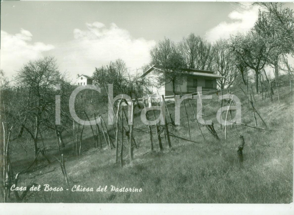 Cartolina originale da collezione 1960 ca CASA DEL BOSCO BI Veduta della Chiesa del Pastorino Cartolina FG NV 1