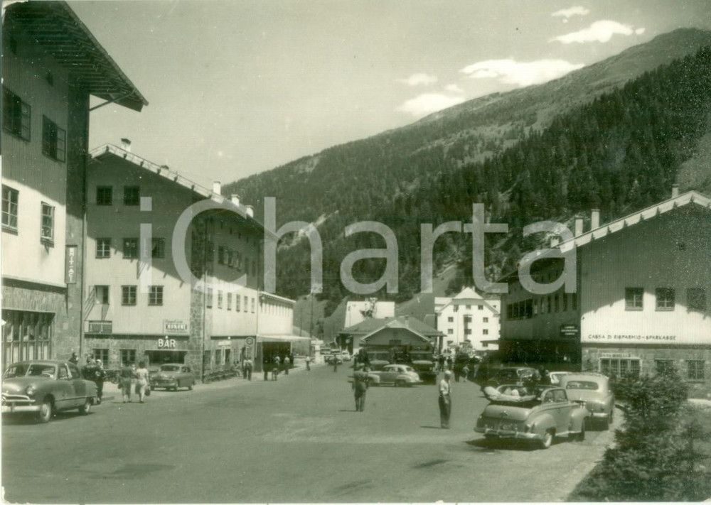 Cartolina originale da collezione 1954 BRENNERO BZ Panorama del centro Cartolina ANIMATA FG VG 1