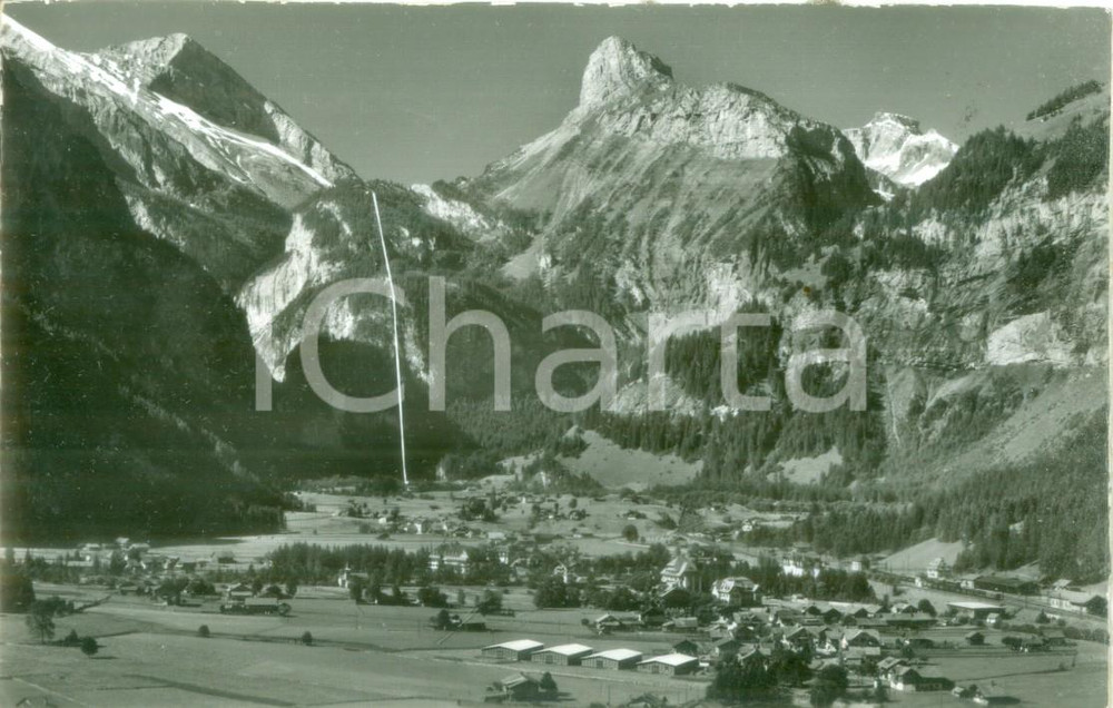 Cartolina originale da collezione 1945 ca KANDERSTEG SVIZZERA Funivia sul Passo GEMMI Cartolina FP NV 1