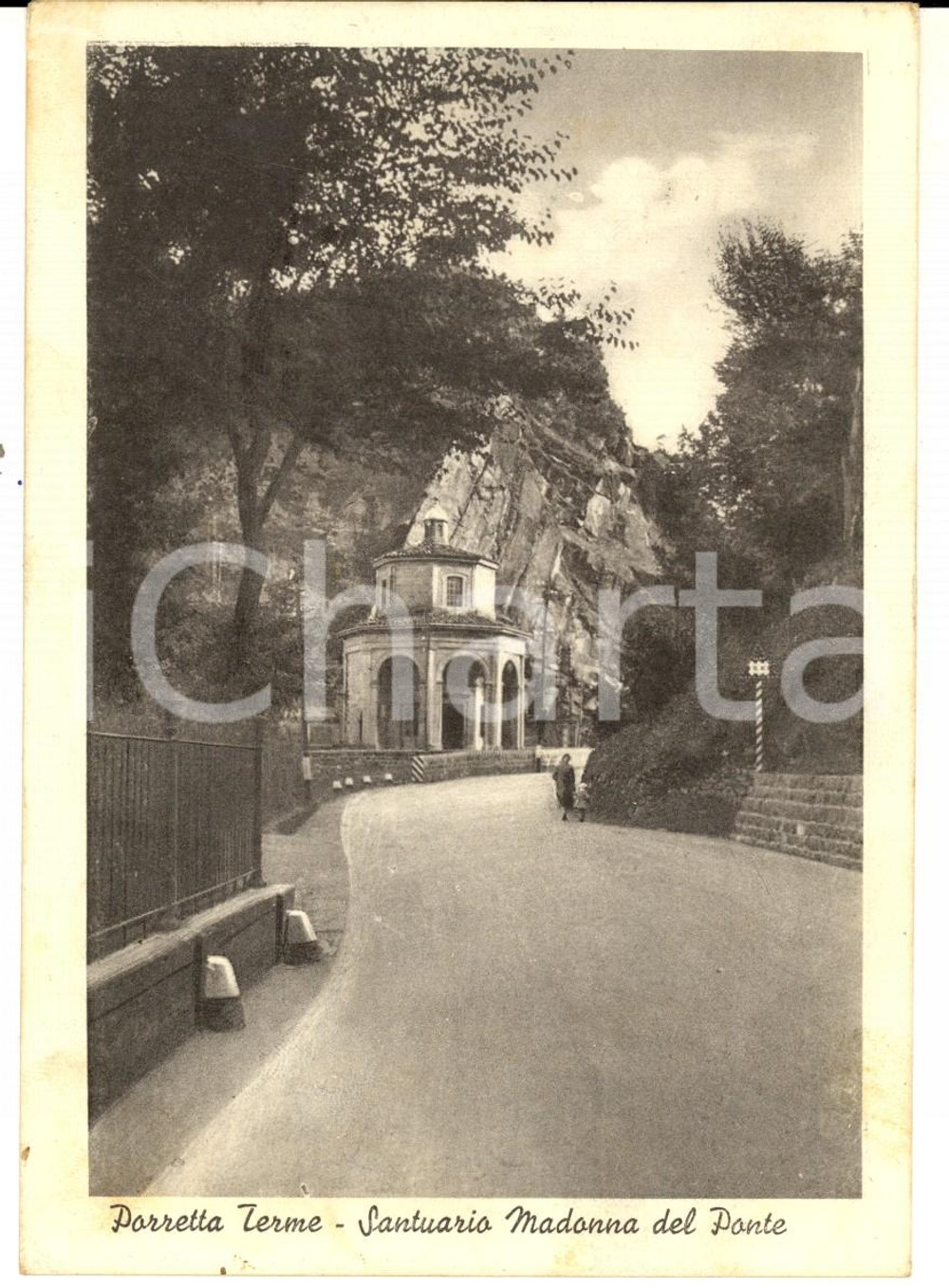 Cartolina originale da collezione 1941 PORRETTA TERME BO Santuario della Madonna del Ponte Cartolina FG VG 1