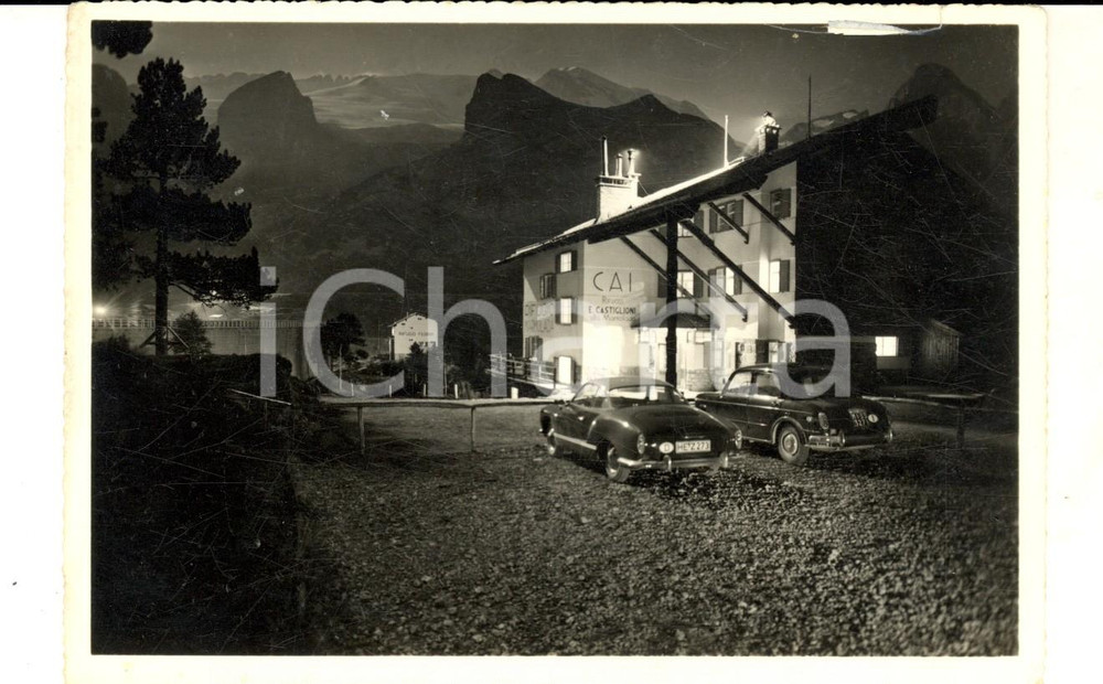 Cartolina originale da collezione 1960 ca CANAZEI TN Rifugio MARMOLADA CAI E. CASTIGLIONI Cartolina FG 1