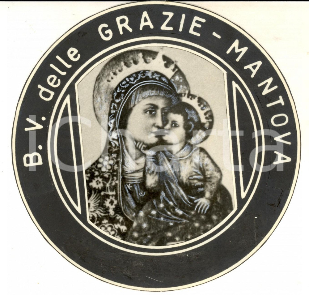 Materiale pubblicitario d’epoca 1960 ca MANTOVA Santuario Vergine delle Grazie  Bozzetto per diorama 1