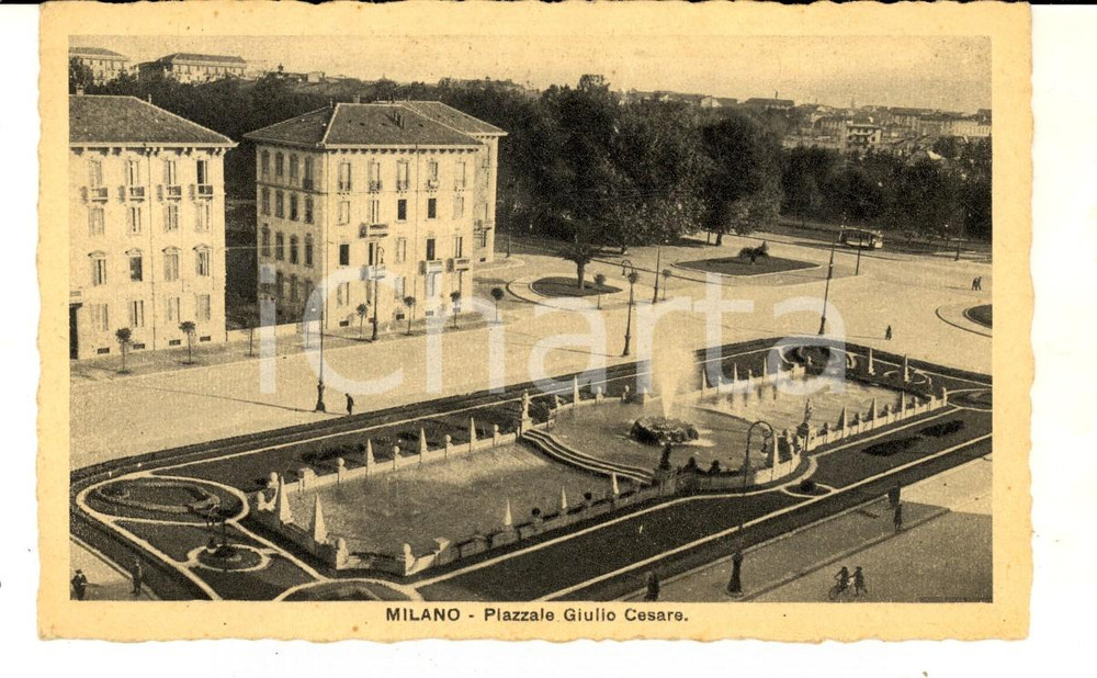 Cartolina originale da collezione 1931 MILANO Veduta di piazzale GIULIO CESARE Cartolina postale FP VG 1