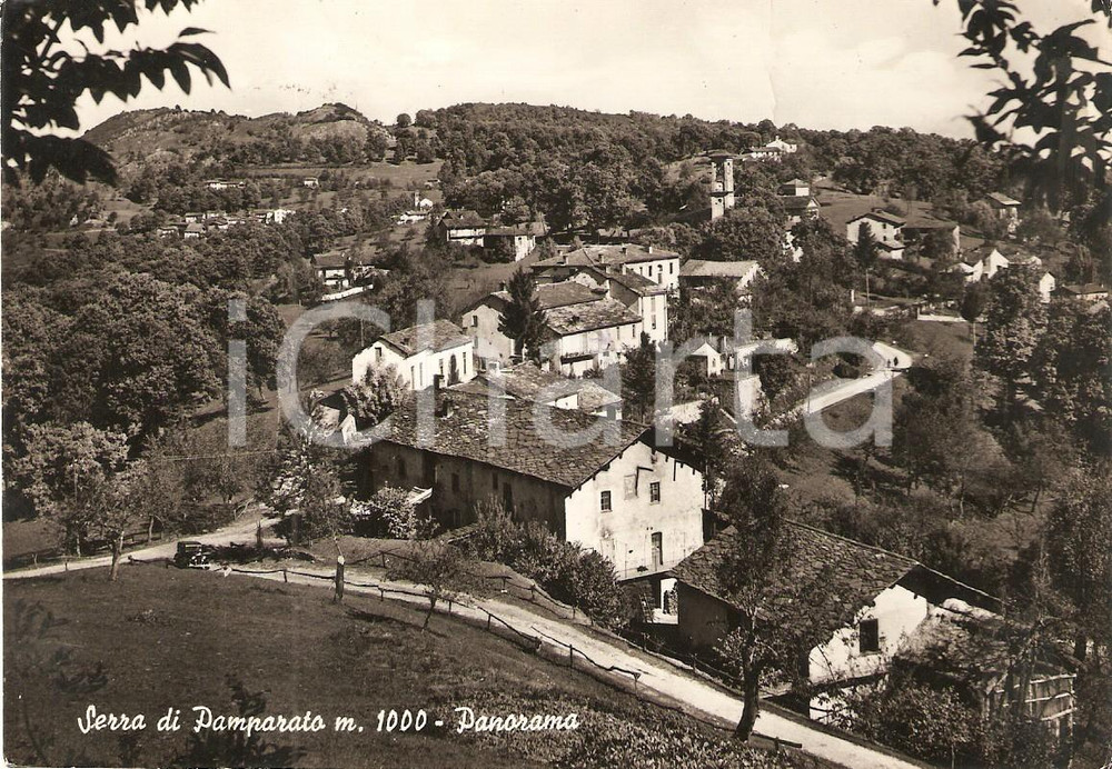 Cartolina originale da collezione 1959 PAMPARATO CN Frazione SERRA Panorama Cartolina FG VG 1
