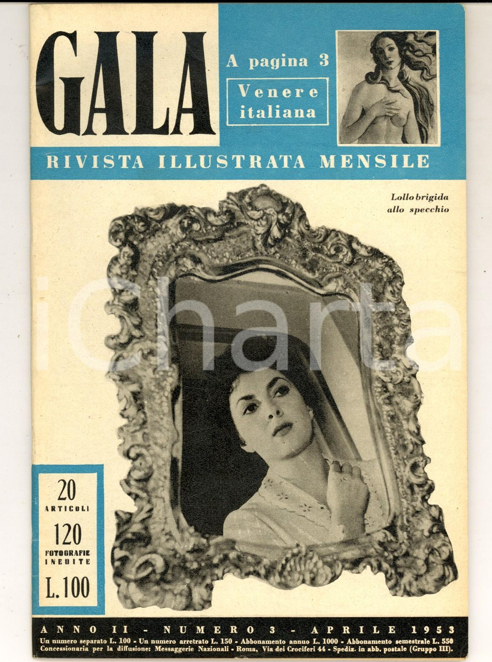 Giornale, rivista storica 1953 GALA Castelli della Loira  Jennifer JONES Rivista ILLUSTRATA anno II n° 3 1