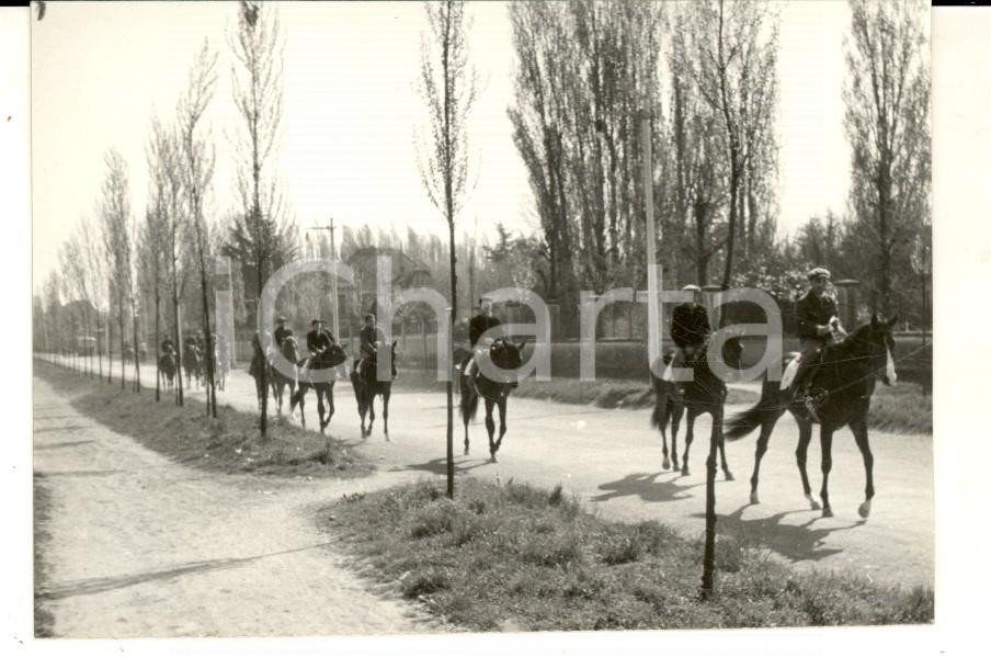 Fotografia d epoca originale 1950 CASTIGLIONE OLONA VA Una gita a cavallo Foto ARTISTICA 10x8 1