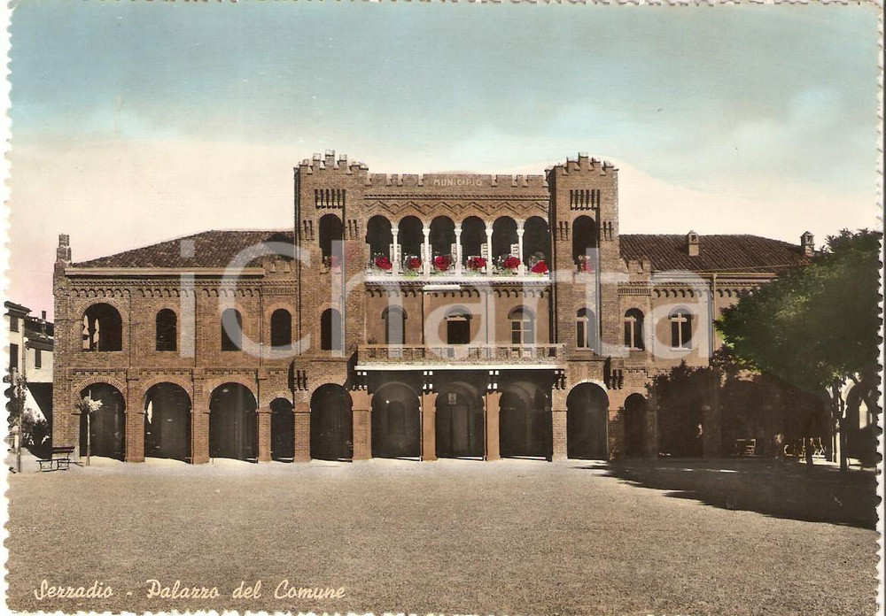 Cartolina originale da collezione 1959 SEZZADIO AL Palazzo del Comune Cartolina FG VG 1