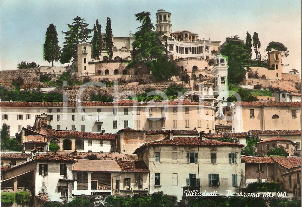 Cartolina originale da collezione 1965 VILLADEATI AL Panorama del paese Cartolina FG VG 1