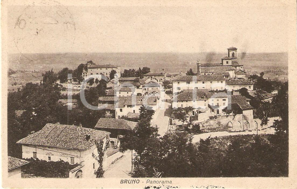 Cartolina originale da collezione 1942 BRUNO AT Panorama del paese Cartolina FP VG 1