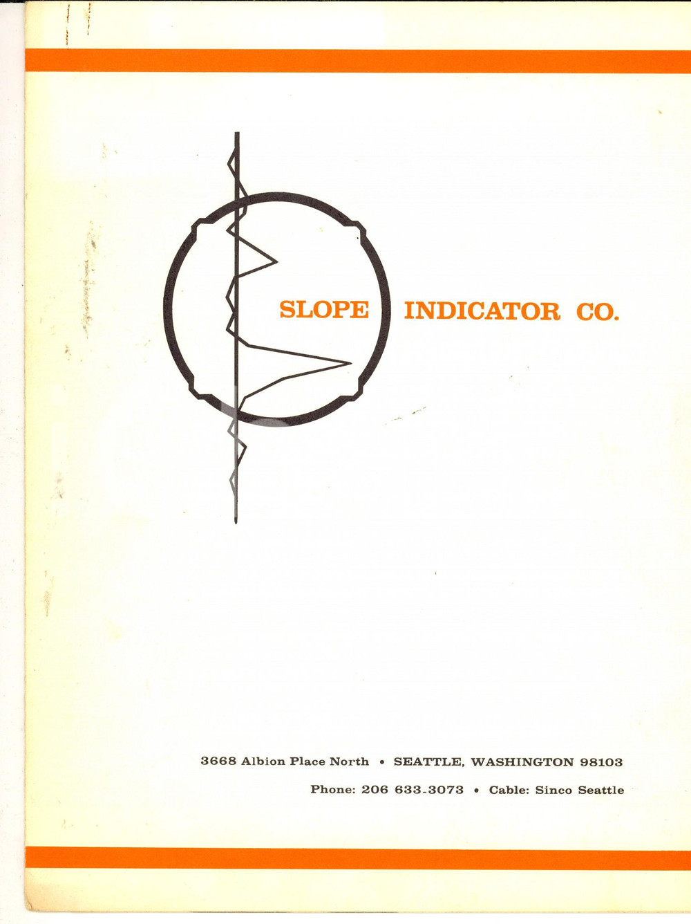 Libro, pubblicazione d epoca 1970 ca SEATTLE SLOPE INDICATOR CO. The SLOPE indicator instrument Brochure 1