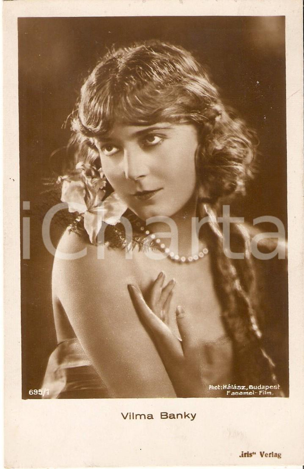 1927 VILMA BANKY Cartolina FANAMET FILM FP NV CONDIZIONI: GOOD    originale e autentica 1