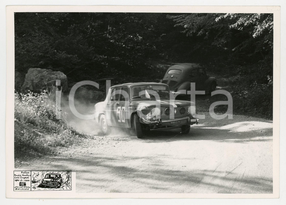 Fotografia d epoca originale 1966 Rally PREALPI VENETE E COLLI EUGANEI Auto JOLLY CLUB e Maggiolone Foto 1