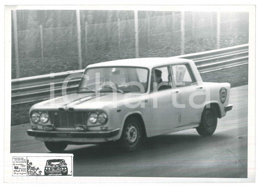 Fotografia d epoca originale 1965 Trofeo JOLLY CLUB Criterium regolaritÃ  LANCIA Fulvia  Foto RALLY 1