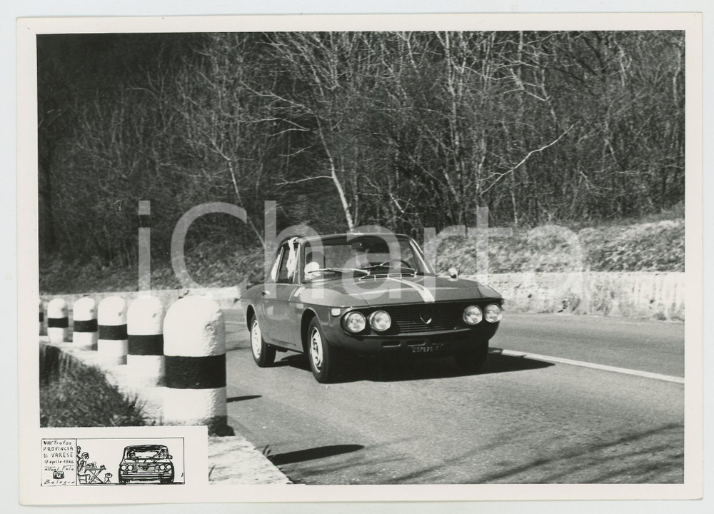 Fotografia d epoca originale 1966 VIII Trofeo Provincia VARESE Lancia Fulvia coupÃ© JOLLY CLUB Foto RALLY 1