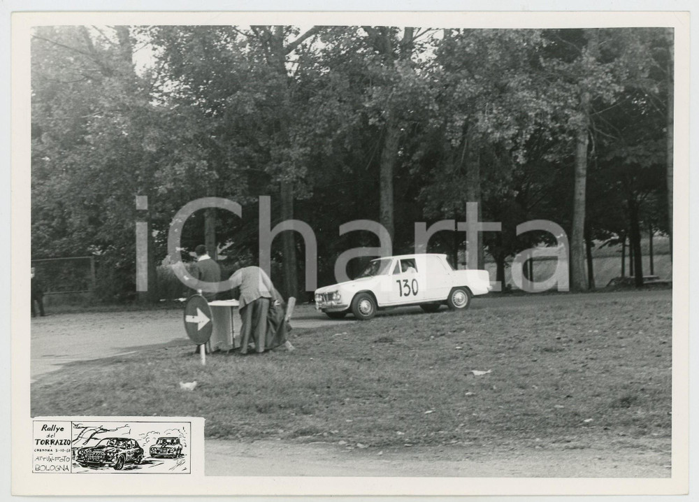 Fotografia d epoca originale 1965 CREMONA Rally del TORRAZZO Alfa Romeo Giulia 1300 JOLLY CLUB Foto 1