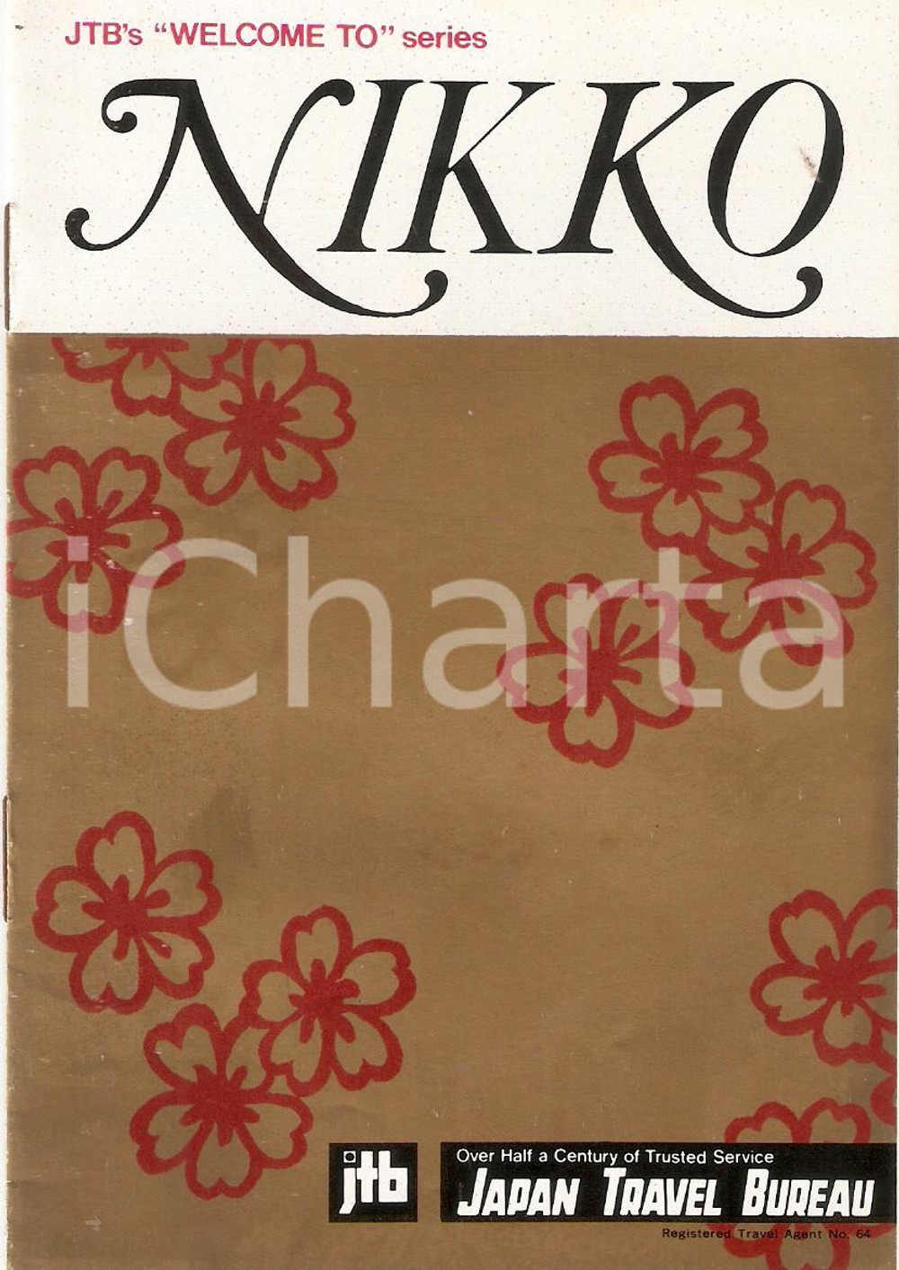 Materiale pubblicitario d’epoca 1970 ca JTB Welcome to NIKKO Japan Travel Bureau Brochure 10x15 cm 1