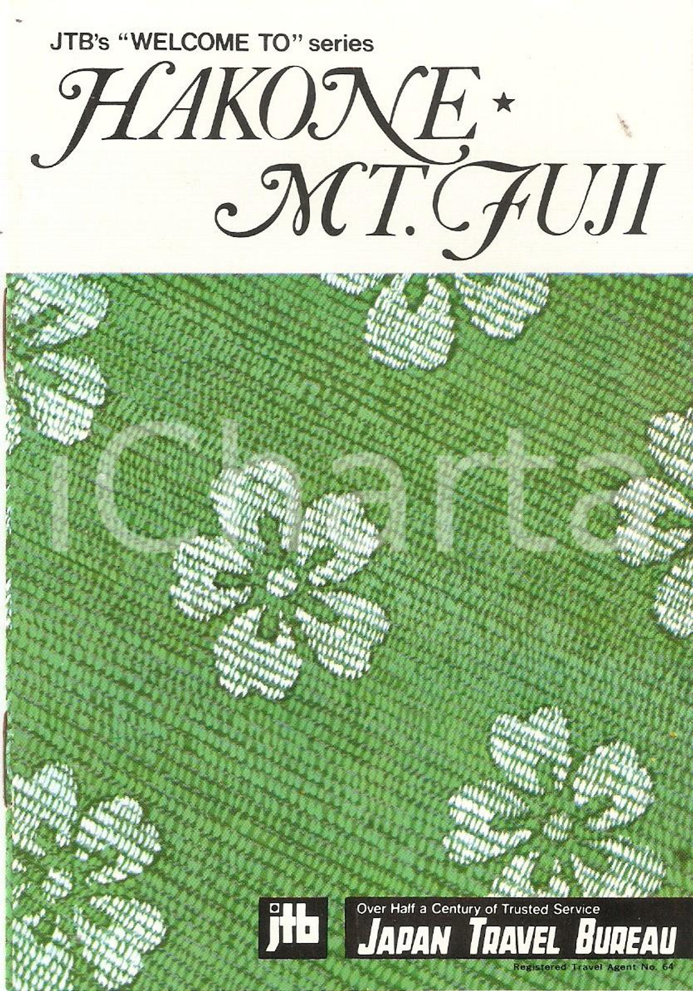 Materiale pubblicitario d’epoca 1970 ca JTB Welcome to HAKONE Mount FUJI Japan Travel Bureau Brochure 10x15 cm 1