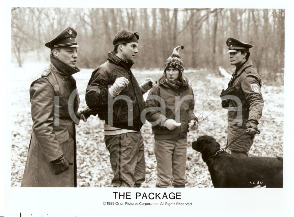 Fotografia d epoca originale 1989 THE PACKAGE Movie by Andrew DAVIS Police stopped suspects in the woods Foto 1