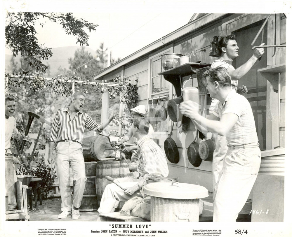 Fotografia d epoca originale 1957 SUMMER LOVE John SAXON singing a song  Movie by Charles F. HAAS Photo 1
